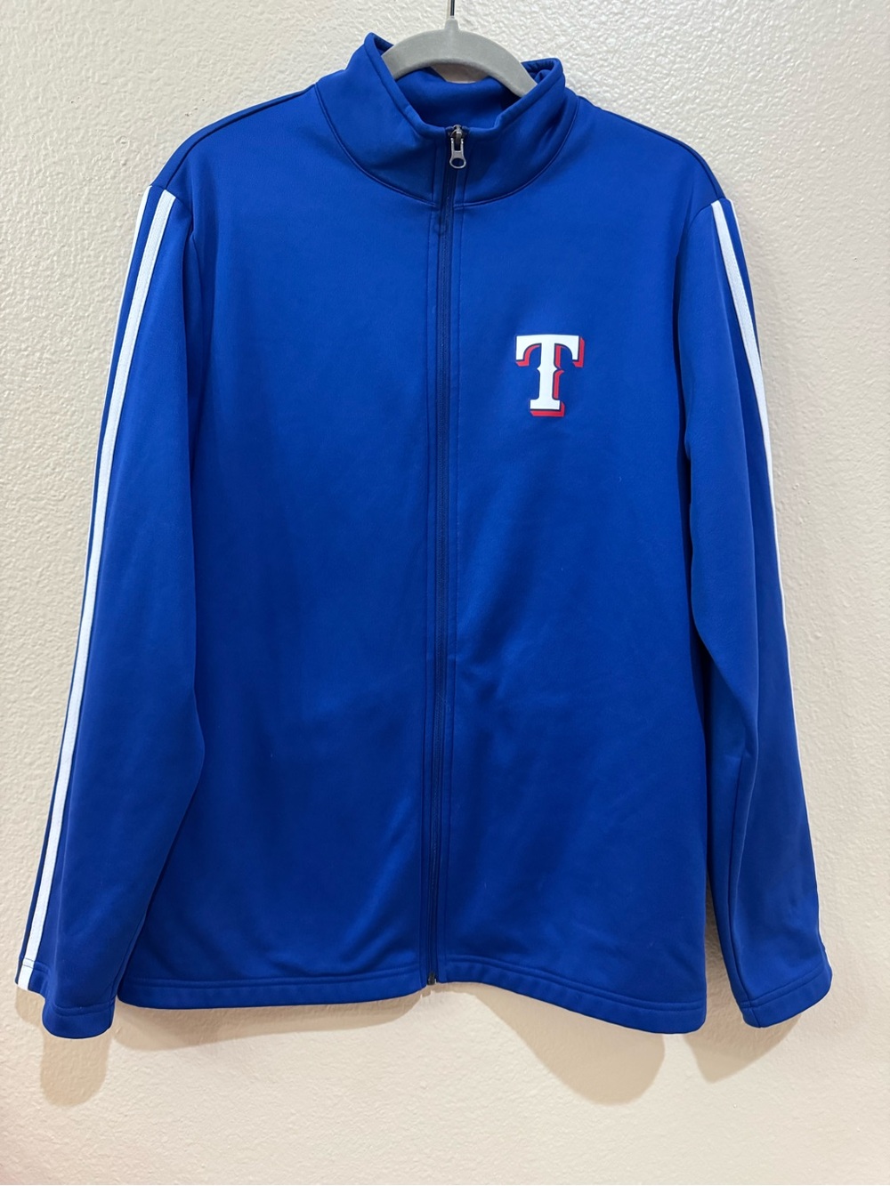Texas Rangers Blue Full Zip Track Jacket Men’s M EUC MLB